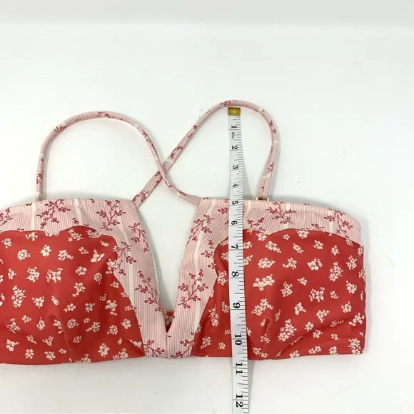 Polo by Ralph Lauren Floral Bikini Top Criss-Cross swimsuit size L - Picture 9 of 10